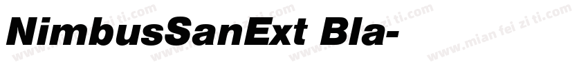 NimbusSanExt Bla字体转换